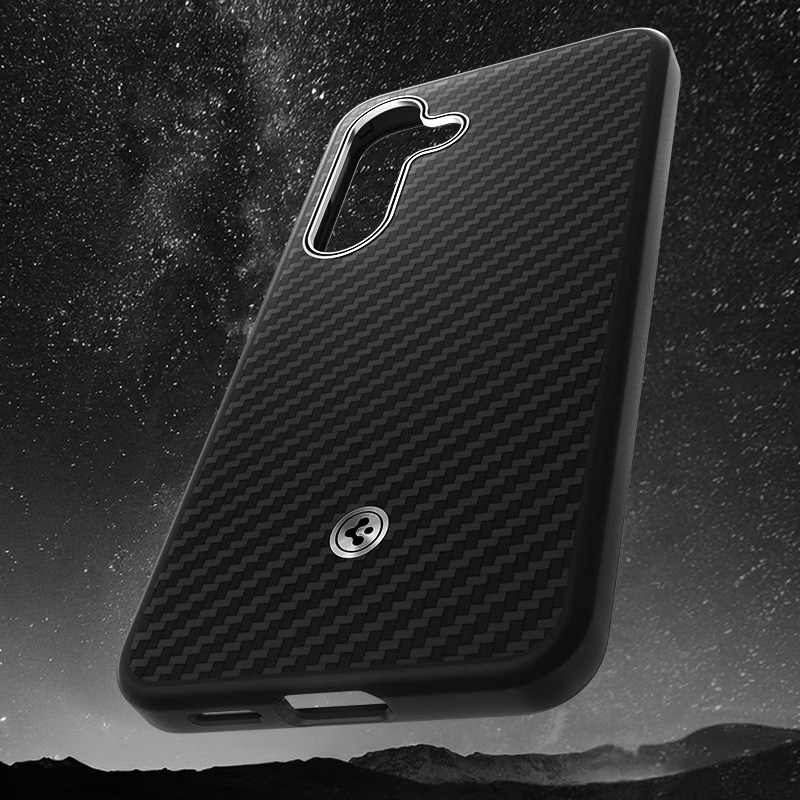Etui magnetyczne Spigen Enzo Aramid do Galaxy S25, czarno-srebrne
